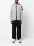 Stone Island Compass-motif drawstring cotton hoodie