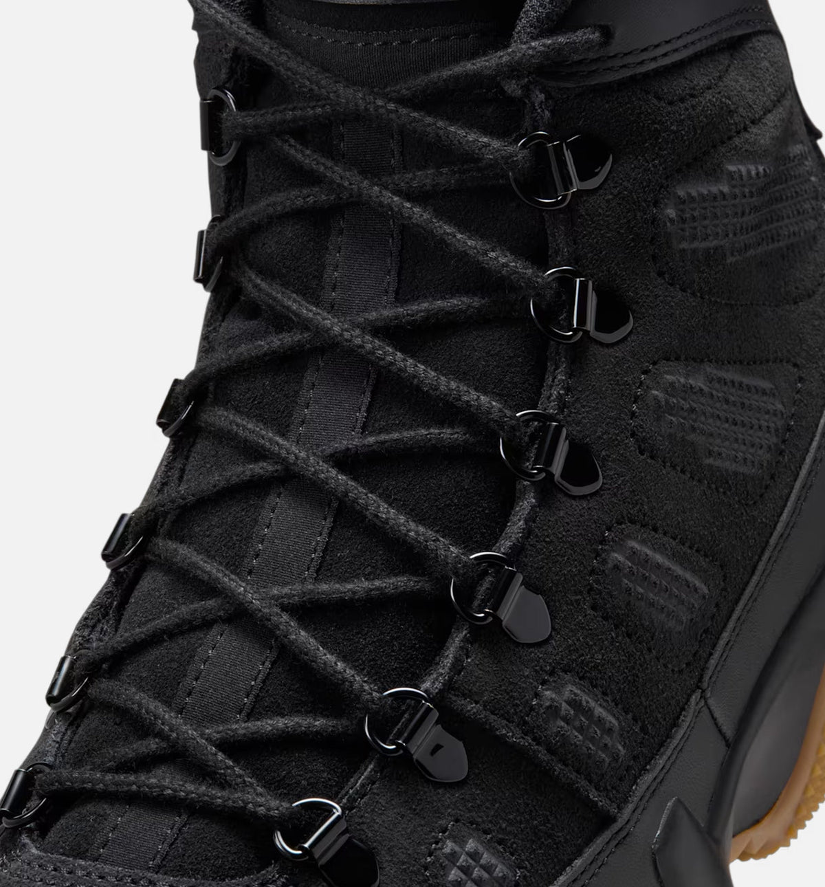Air Jordan 9 Retro Men's Lifestyle Boots - Black/Black Gum Light Brown