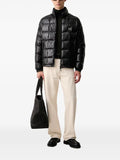 Armani Exchange quilted logo-patch jacket