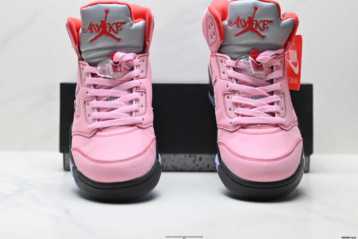 Air Jordan 5 Retro Pink Black Ice Blue Sneakers