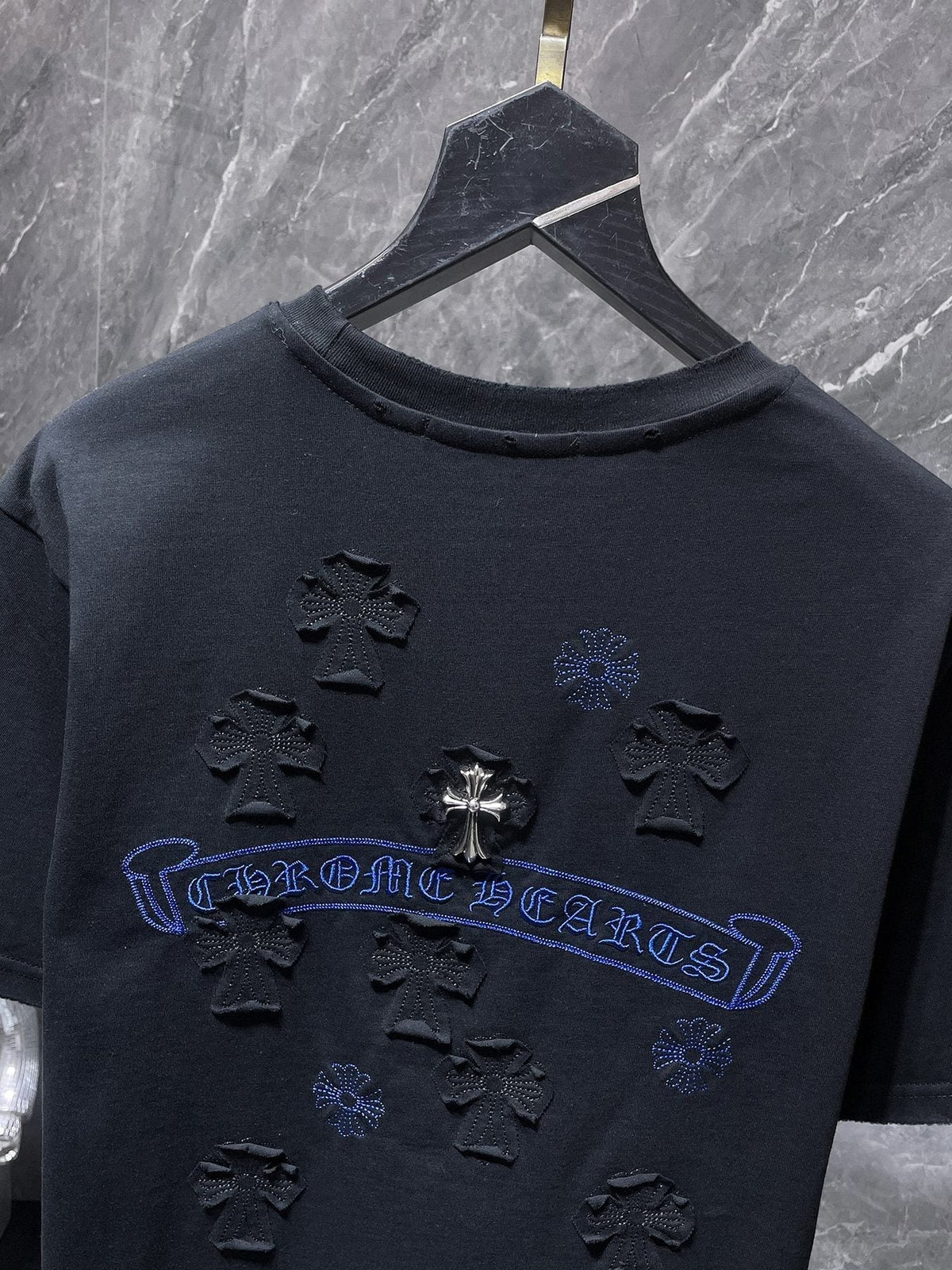 Chrome Hearts Cross Appliqué Graphic T-Shirt