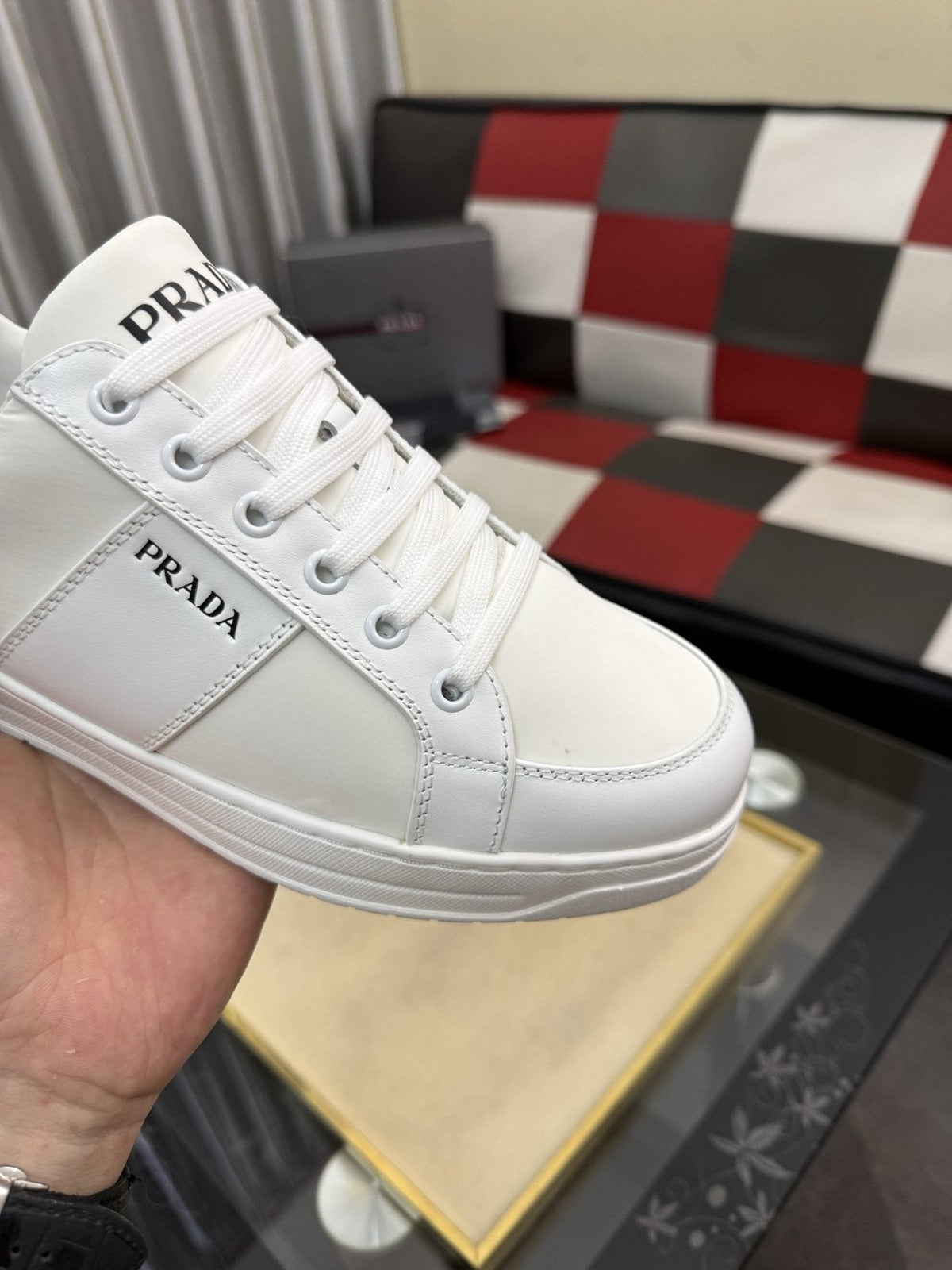 Prada Low-Top Lace-Up Sneakers