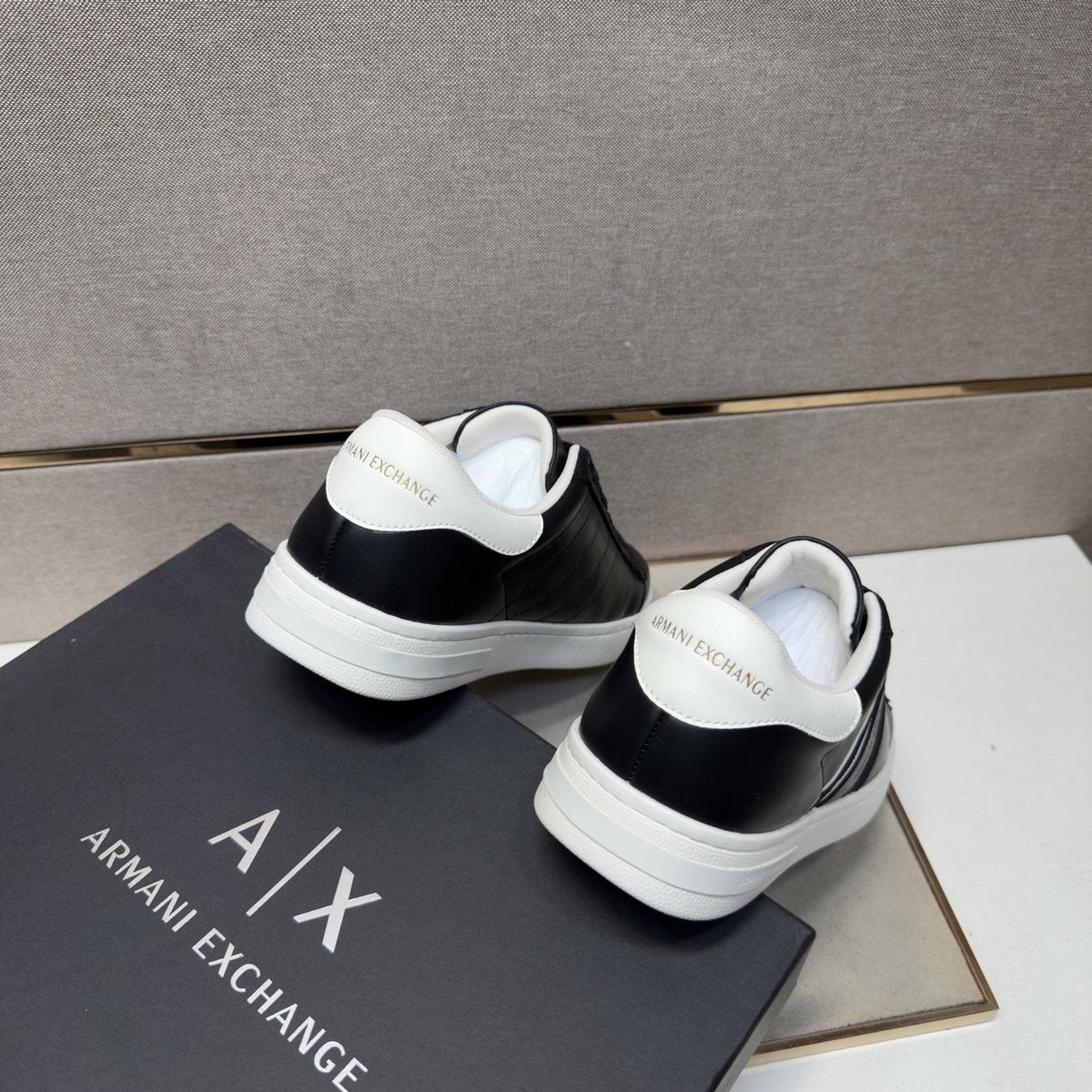 Armani Men's Striped Low-Top Sneakers
